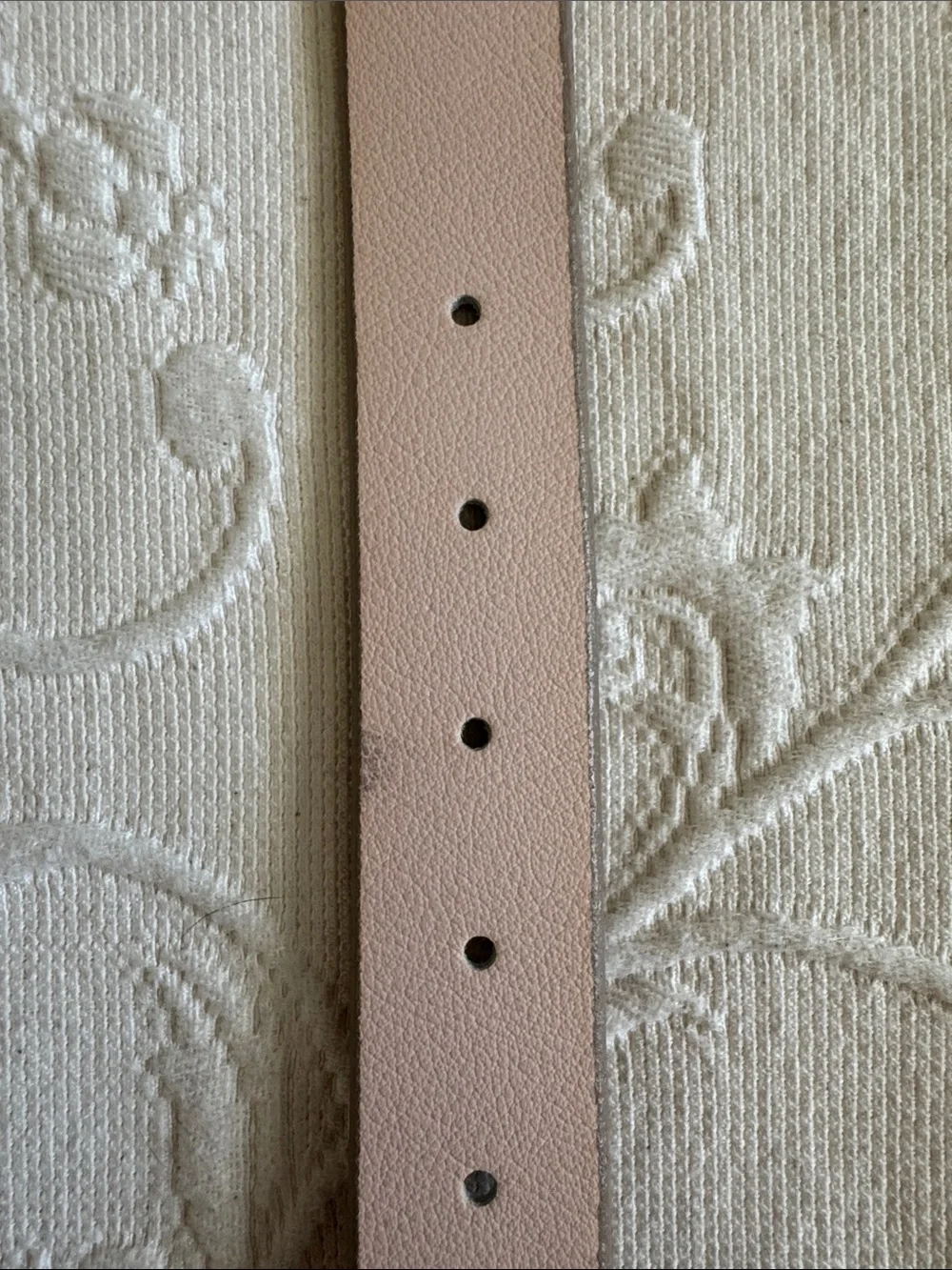 J. Crew Pale Pink Genuine Italian Leather Belt with Gold Buckle - Picture 6 of 9